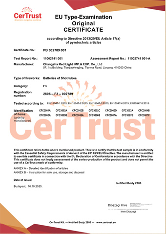 CE CERTIFICATE 1 CE CERTIFICATE 1